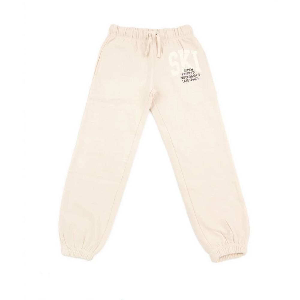 NEW VINTAGE HAVANA kid's ski destination jogger in bone - Picture 4 of 5